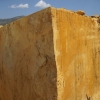 Yellow travertine blocks