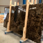 Dark Emperador marble slabs