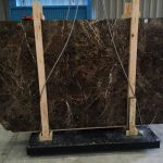Dark Emperador marble slabs