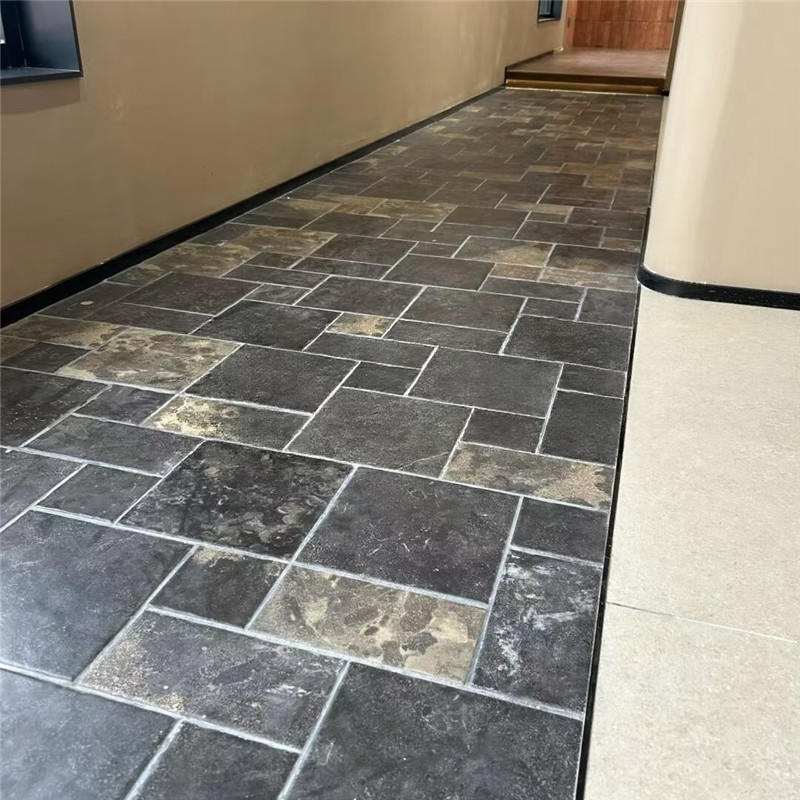 Black Gold Limestone Paving for Courtyard Flooring