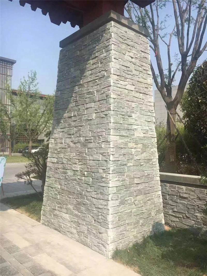 Green Stacked Stone Veneer for Garden Wall