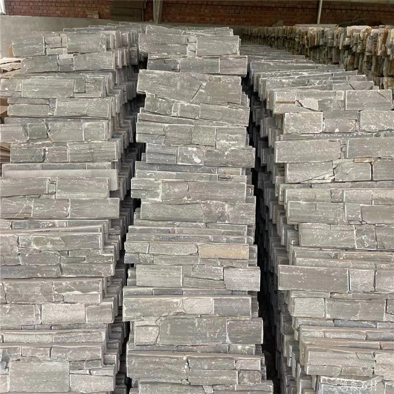 Green Stacked Stone Veneer for Garden Wall