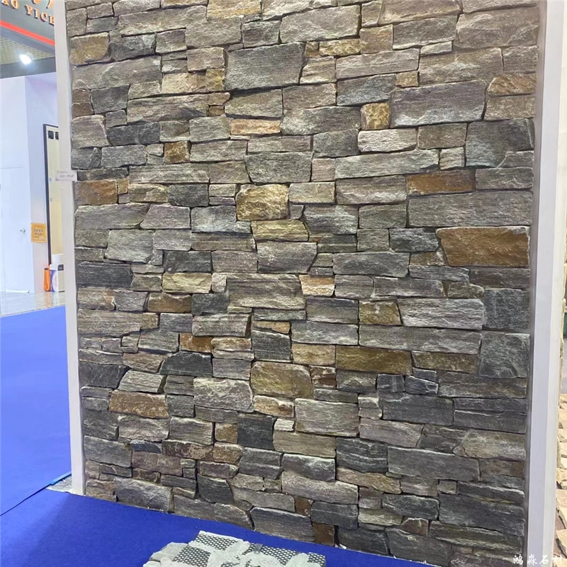 Green Stacked Stone Veneer for Garden Wall