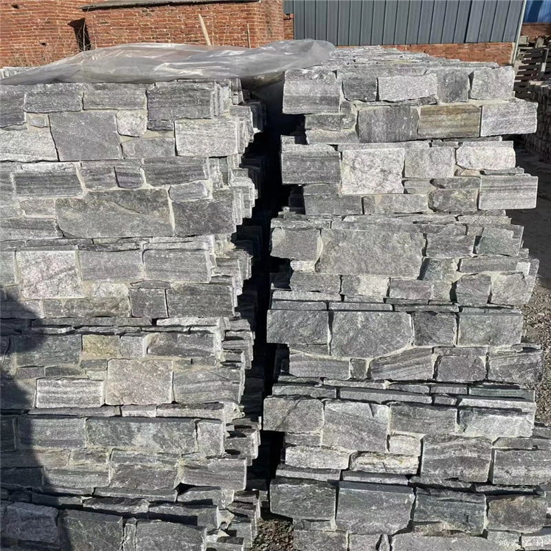 Green Stacked Stone Veneer for Garden Wall