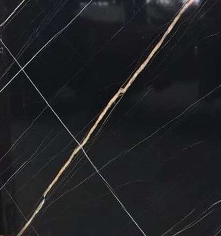Black Marble With Gold Veins From Tunisia