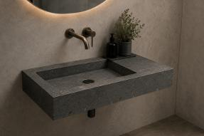 Wall-Mounted Stone Sink