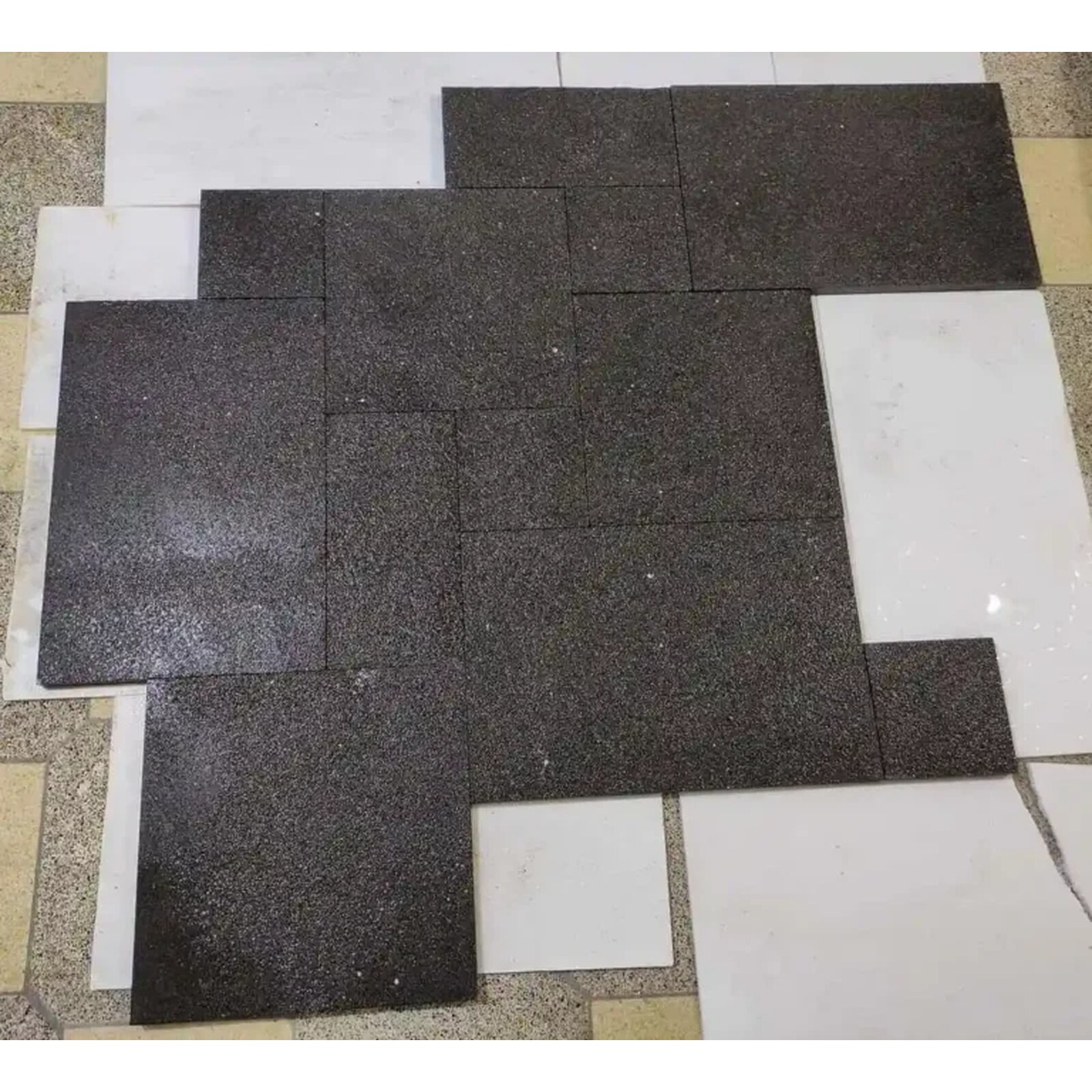 Black Basalt French Pattern – Bush-Hammered