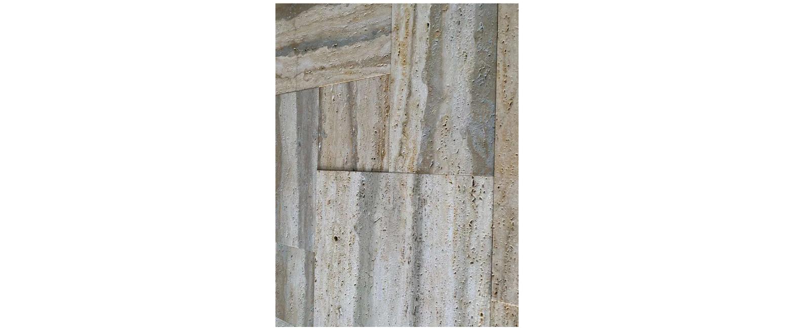 Travertine Pool Coping — Bullnose and Drop-Face, Unfilled