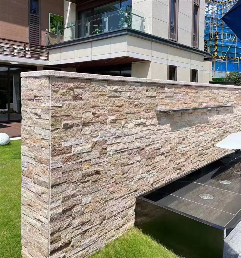 Yellow Wood Grain Stacked Stone