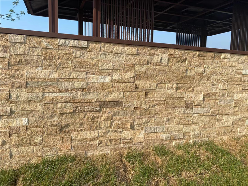 Yellow Wood Grain Stacked Stone