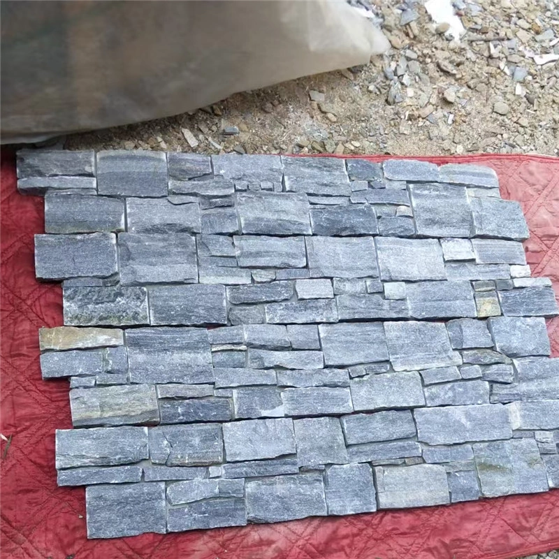 Blue Grey Pre-assembled Ledger Stone Panels