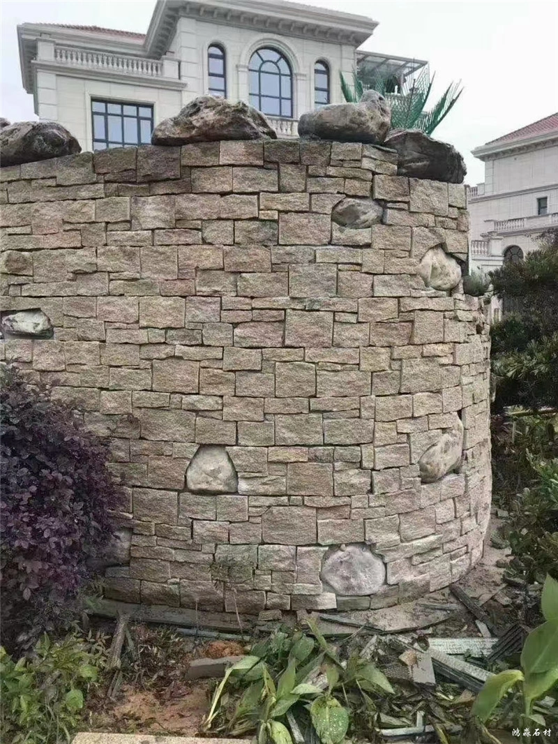 Yellow Pre-Assembled Stacked Stone Panels