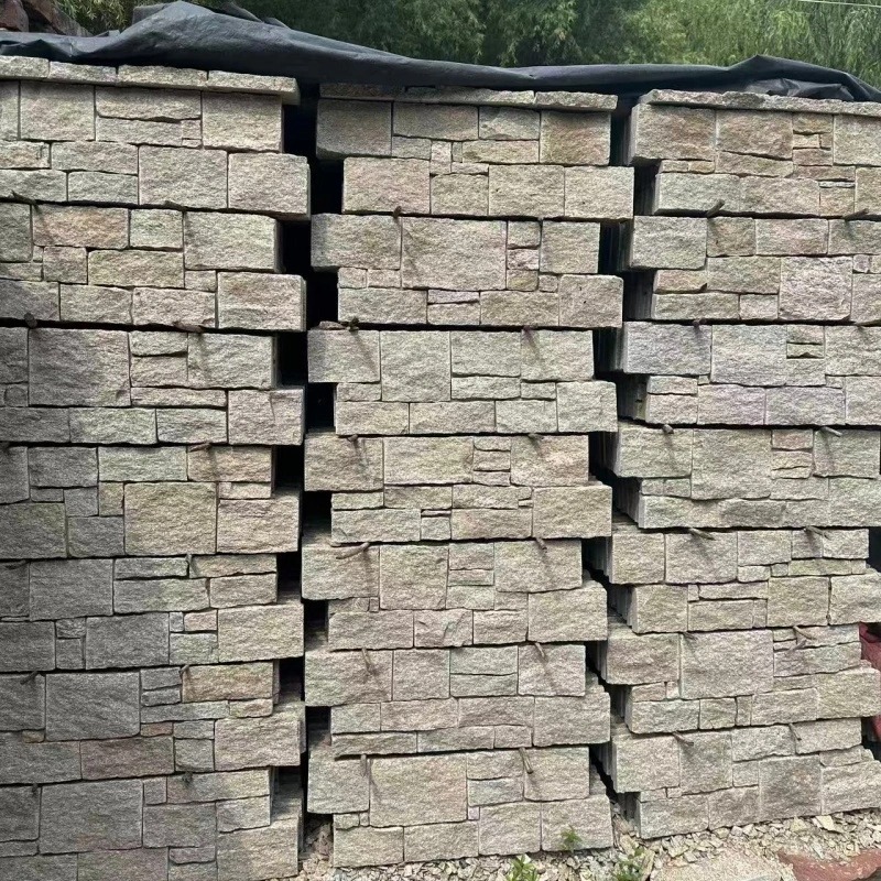 Yellow Pre-Assembled Stacked Stone Panels