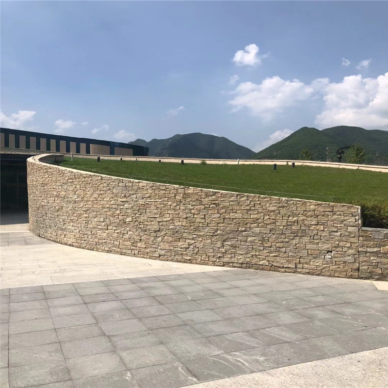 Yellow Pre-Assembled Stacked Stone Panels