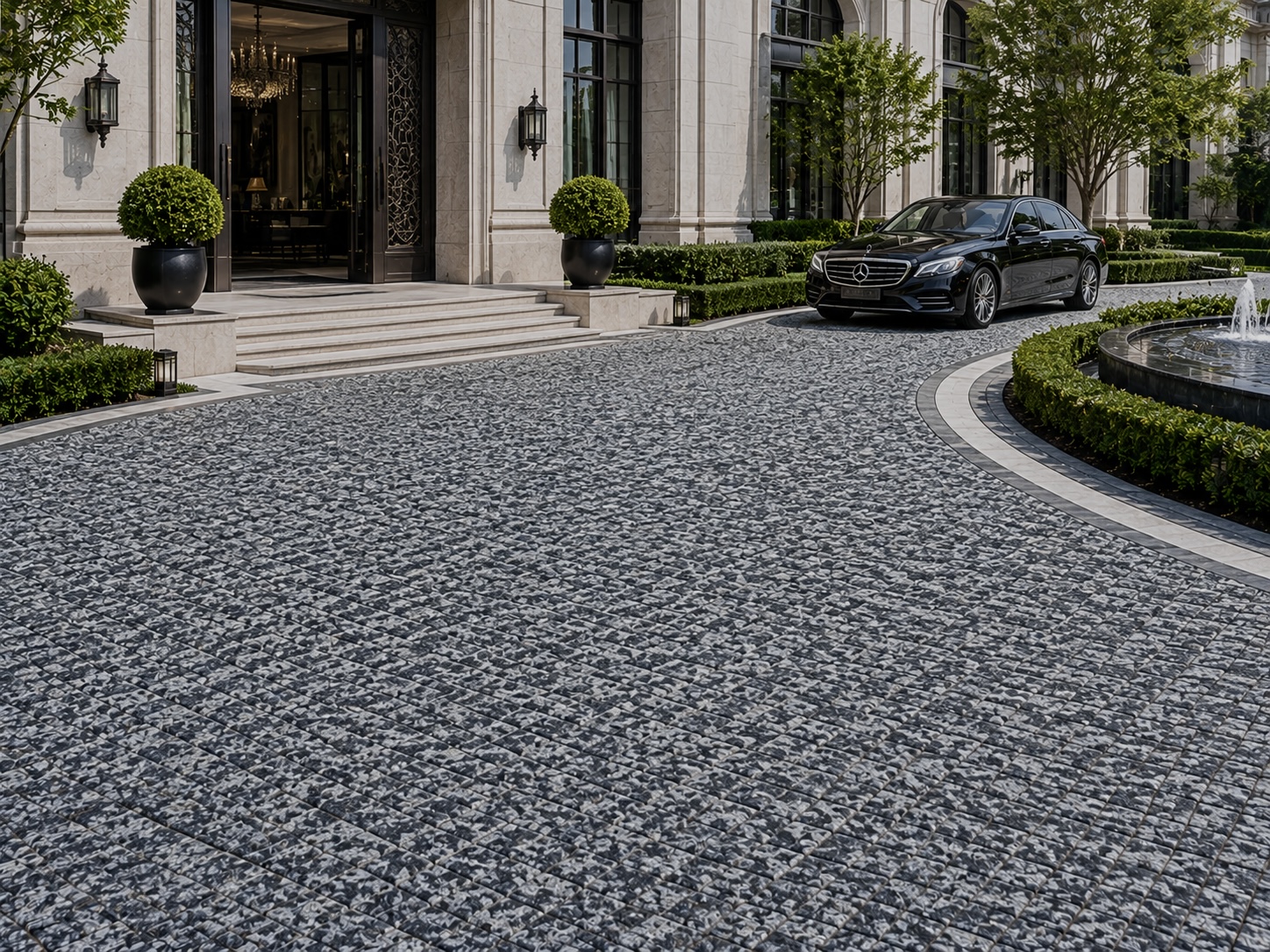 Mica Green Antique Granite Cobblestones