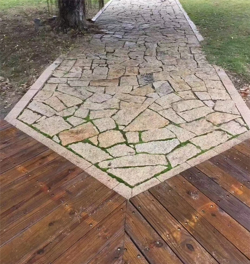 Yellow Rust Crazy Paving Stone for Patio & Landscape Cladding
