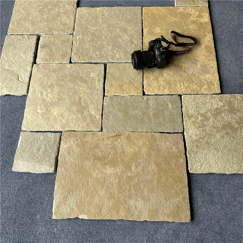 Yellow Limestone French Pattern Paving for Residential & Commercial Projects