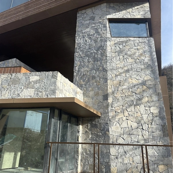 Grey Crazy Stone Cladding for Villa Exterior & Decorative Accent Wall