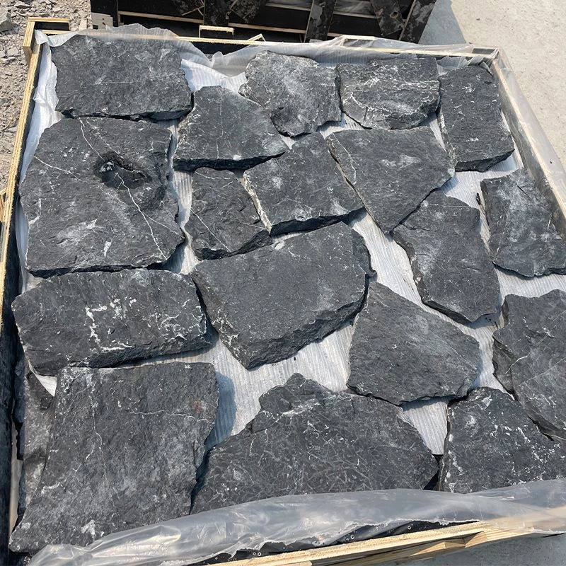 Black Slate Crazy Paving for Patio & Façade Works