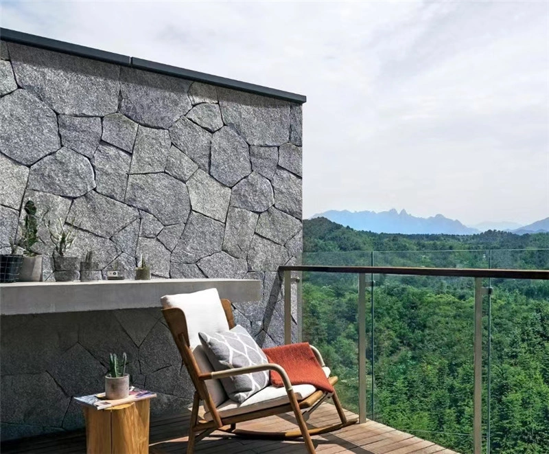 Black Slate Crazy Paving for Patio & Façade Works