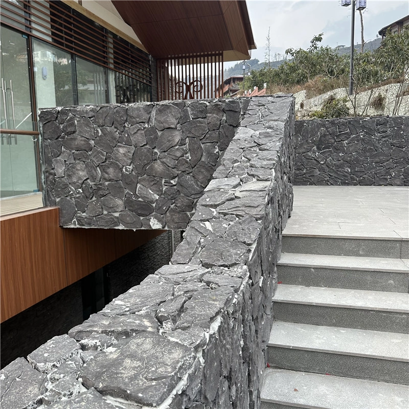 Black Slate Crazy Paving for Patio & Façade Works