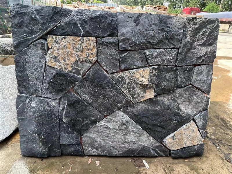 Black Slate Crazy Paving for Patio & Façade Works