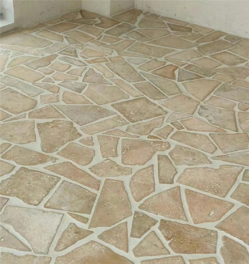 Yellow Limestone Crazy Paving for Garden & Courtyard