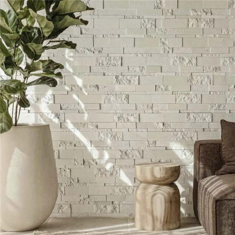 White Stacked Stone Veneer for Residential & Commercial Facade