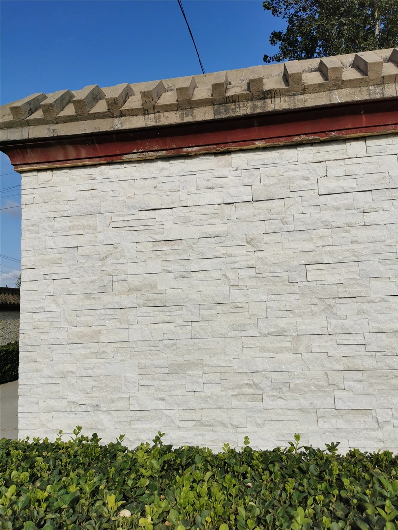 White Stacked Stone Veneer for Residential & Commercial Facade