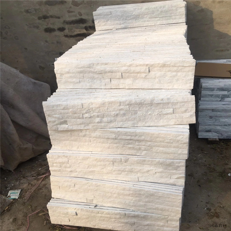 White Stacked Stone Veneer for Residential & Commercial Facade