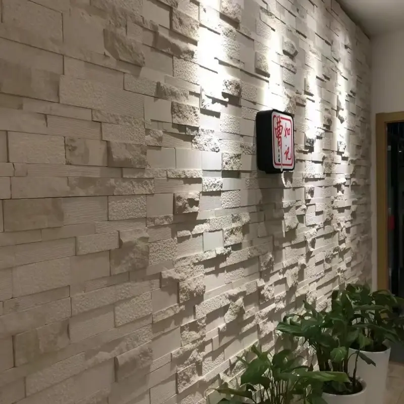White Stacked Stone Veneer for Residential & Commercial Facade