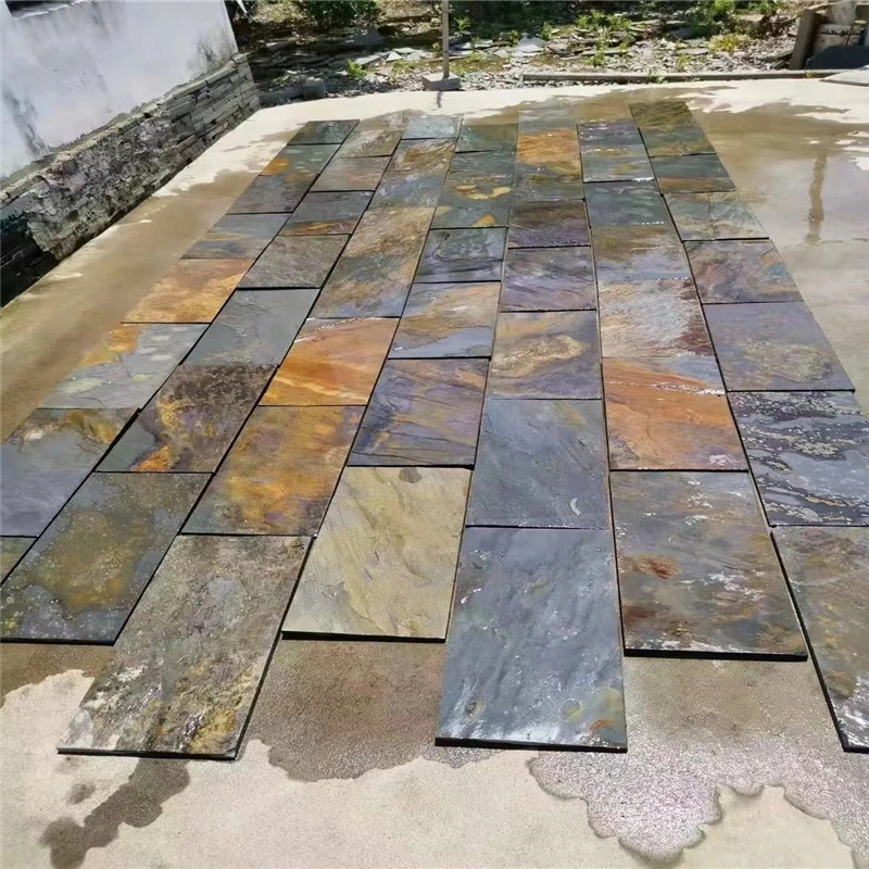 Multicolor Rust Slate Tiles for Patio & Garden