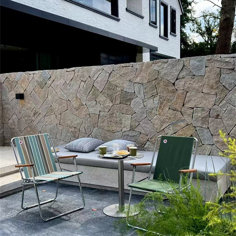 Beige Crazy Paving Stone for Patio & Landscape Wall